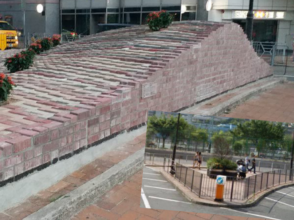 葵芳馬路中心建「磚頭藝術品」供人休息！網民：坐係山墳食塵？