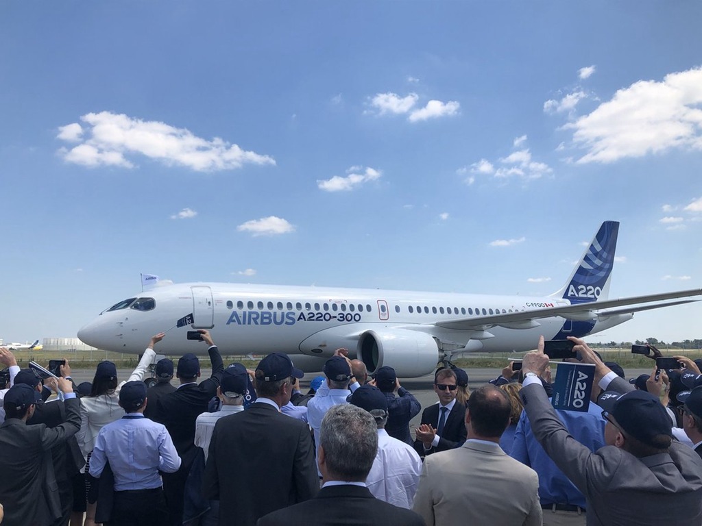 Airbus 全新機型 A220 登場！Bombardier C 系飛機重新包裝