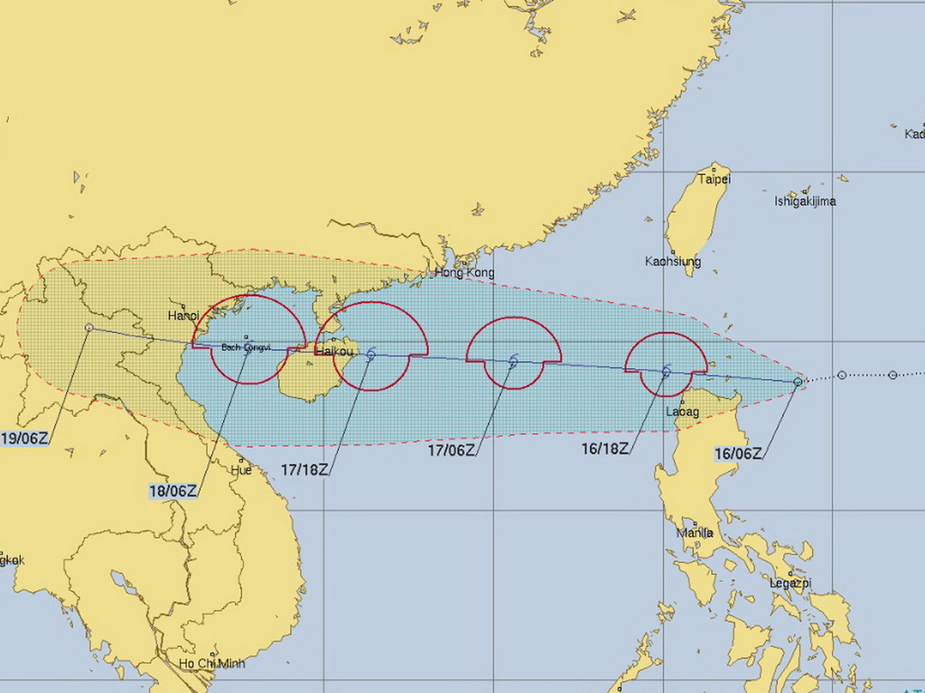 美國聯合颱風警報中心預測香港將打風？天文台表示今明考慮發一號風球