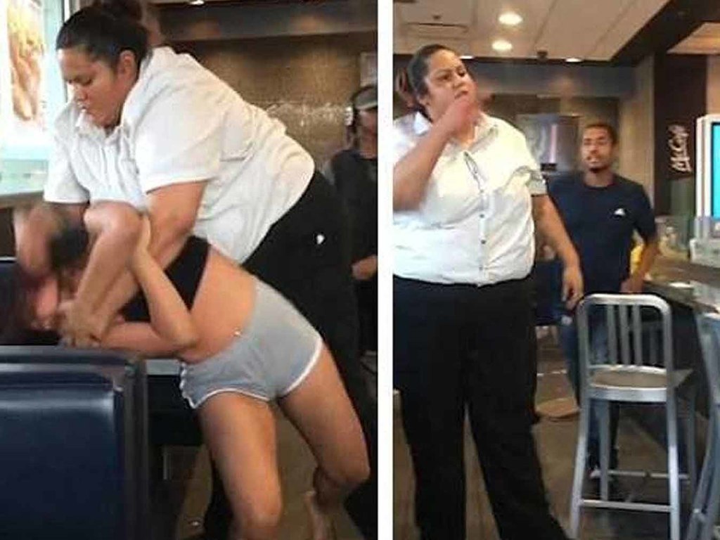 【有片】麥當勞女顧客要水遭拒 與「巨無霸」女店員發生激烈毆鬥