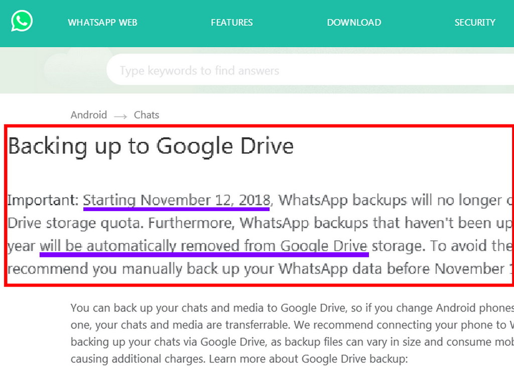 Android 版 WhatsApp Google Drive 備份須知！一年不更新對話記錄全告消失 