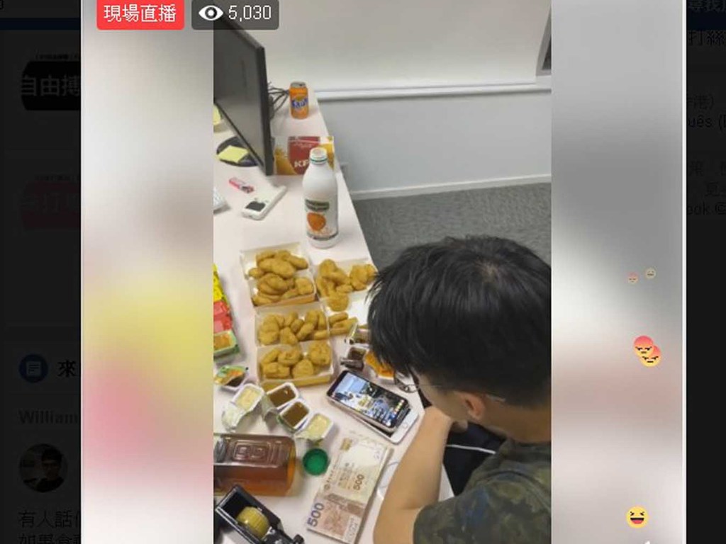 【直播食雞】90 分鐘食 90 件麥樂雞可獲兩萬元獎金 網民：浪費食物