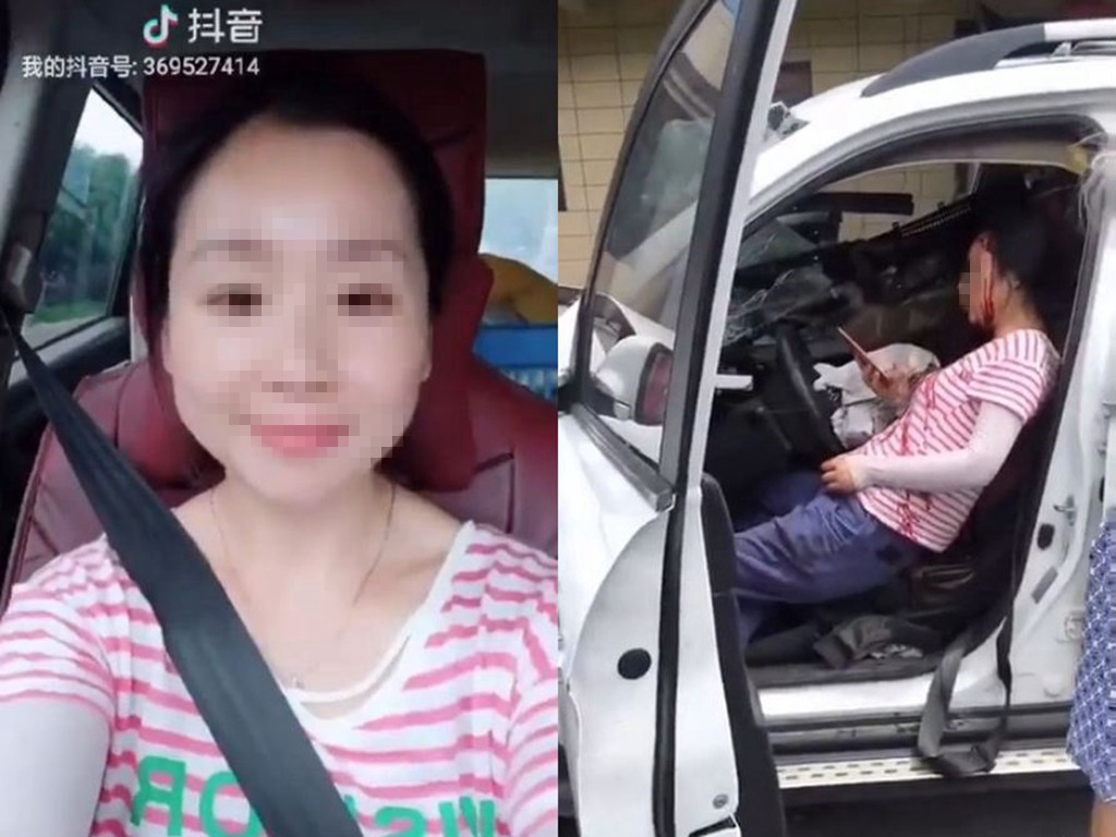 杭州女疑開車玩抖音釀車禍！血流滿面繼續用手機