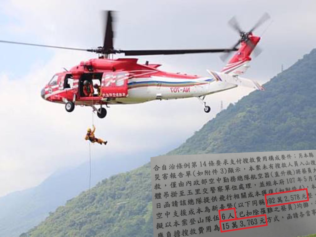 台灣首次向登山客開「搜救罰單」！6 名「擅闖者」合付 24 萬