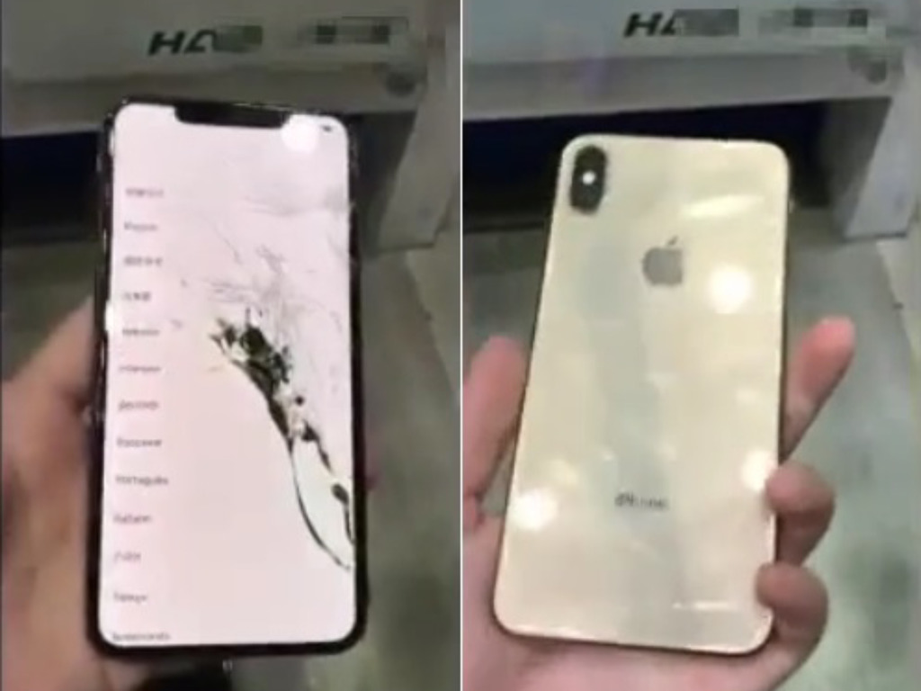 iPhone XS Max 台灣第一跌！OLED 屏幕跌落地裂成蛛網