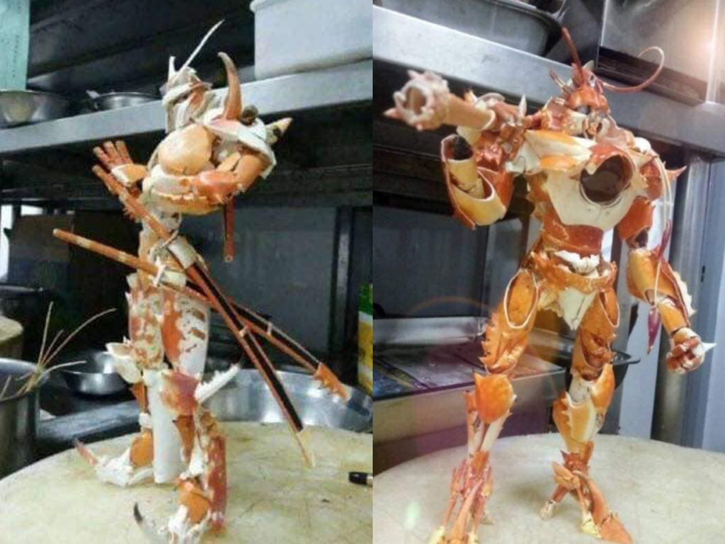 超強手作廚師 DIY「蟹蓋俠」模型！多款造型靚到似藝術品