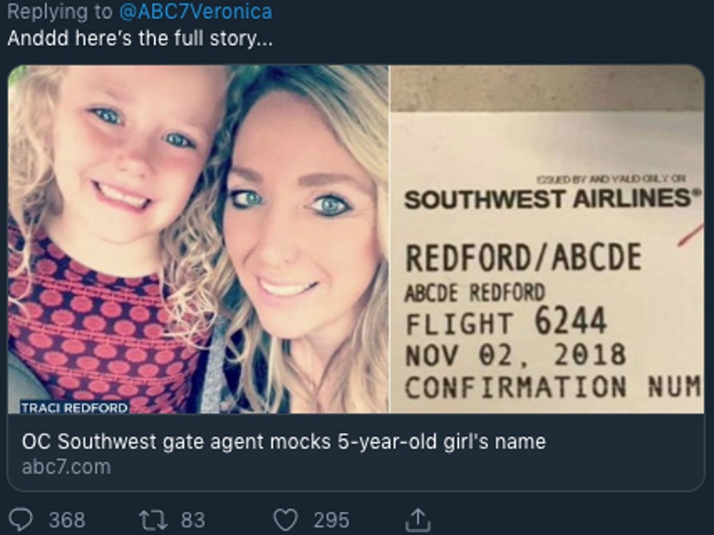 名字叫「Abcde」被嘲笑！地勤上載女童登機證呃 like 被投訴