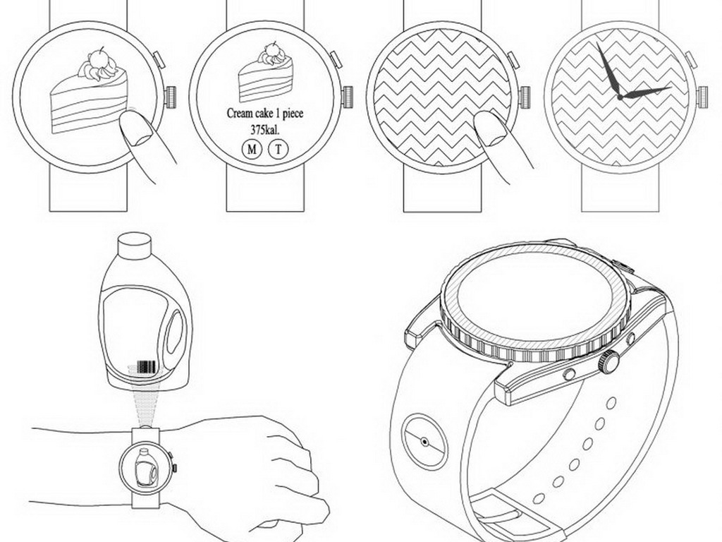 LG Smartwatch 配鏡頭可測熱量掃 QR Code！新專利圖曝光