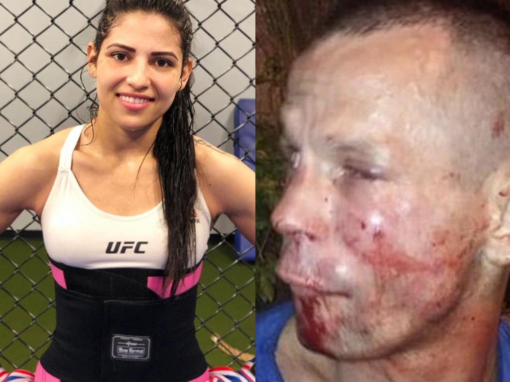 男笨賊惹錯 UFC 女子職業選手！企圖搶劫手機 被打到變豬頭滿臉血