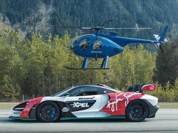 McLaren Senna 決鬥直升機！為慈善活動籌款誰勝誰負？【有片】