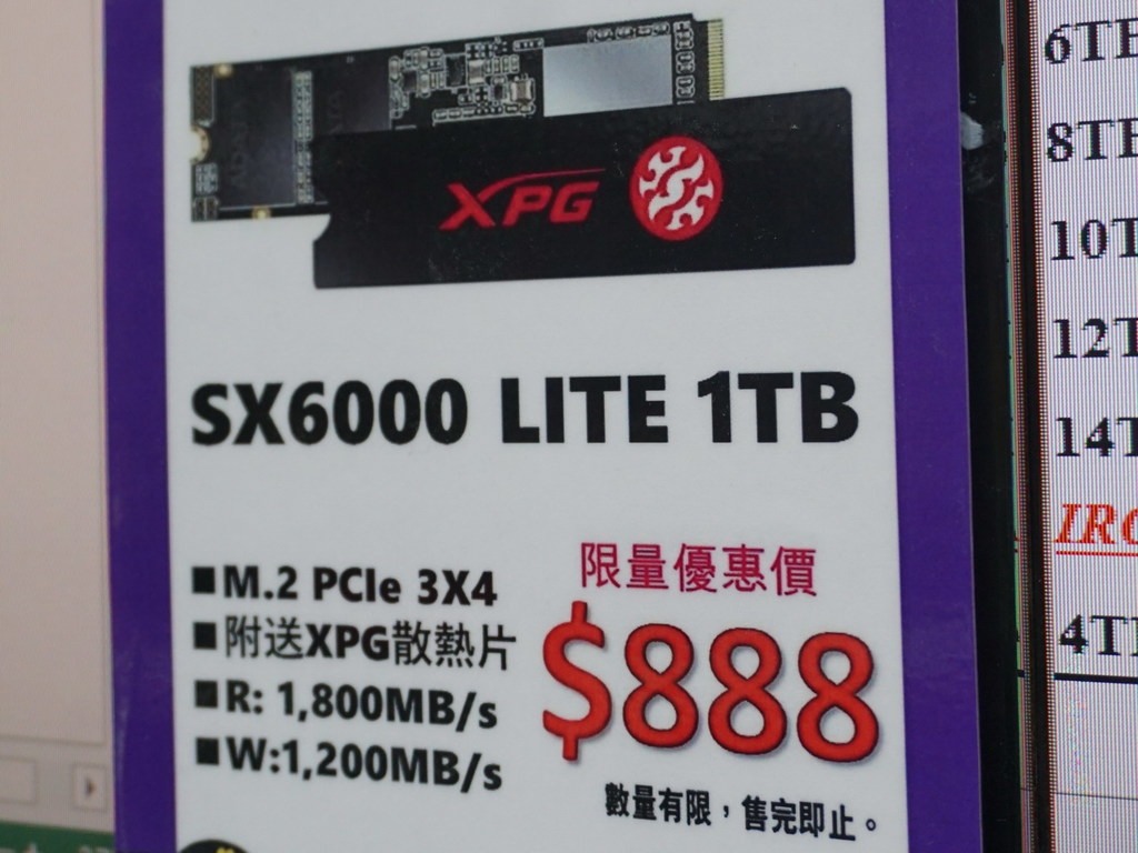 最平 ＄0.88 / GB！  1TB M.2 SSD 瘋狂劈價