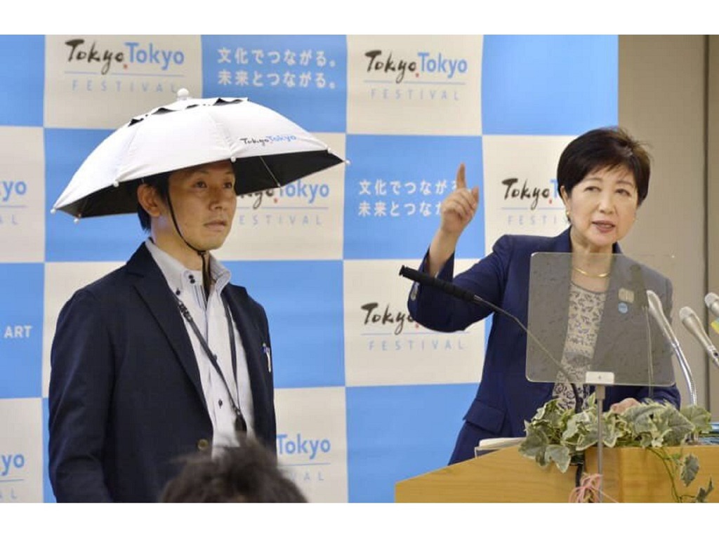 日本東京奧運新推避暑方案  傘狀斗笠遮太陽