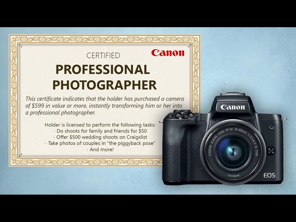 【曲線惡搞】買 Canon 相機送證書化身專業攝影師