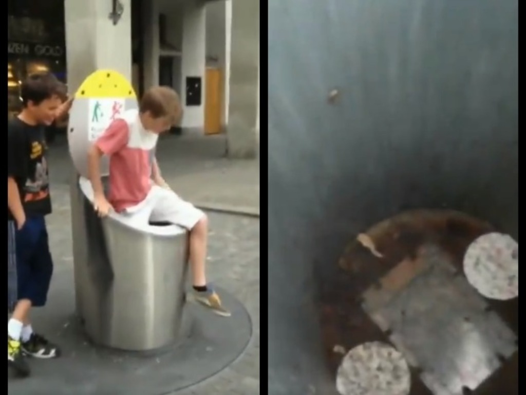 青年貪玩出事 網上熱傳垃圾筒「食人」影片