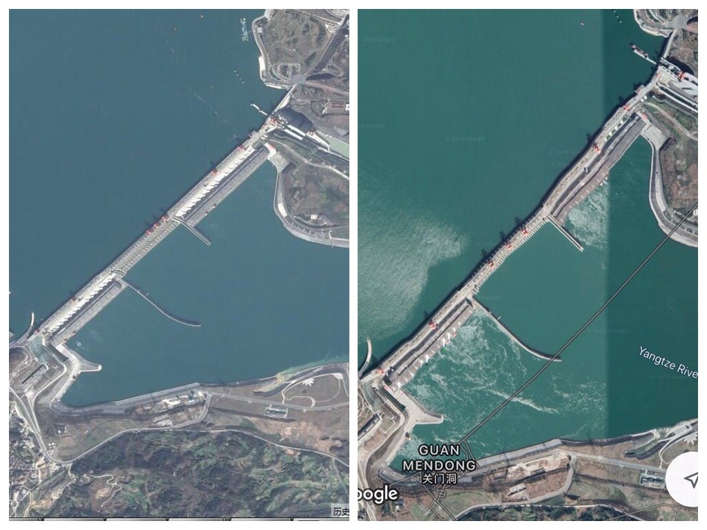 三峽大壩疑變形歪斜 中國官方指 Google 衛星拍攝有偏差