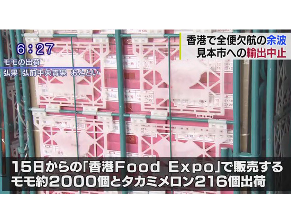 日本青森桃子及高級蜜瓜未能輸出香港參加 Food Expo