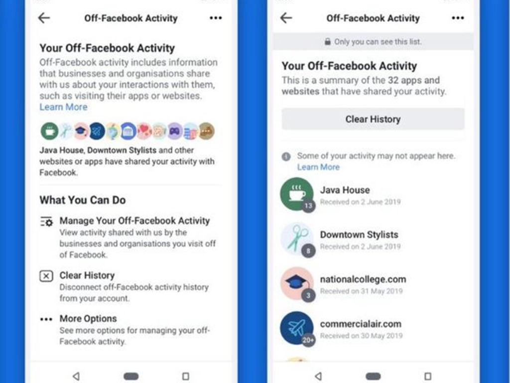 Facebook 推新功能 用戶可拒絕分享網絡瀏覽紀錄