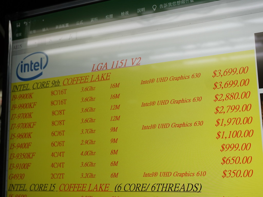 9900K 不用 ＄3700！  Intel 9 代 CPU 再降價