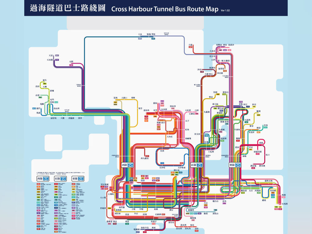 網絡瘋傳港鐵式過海隧道巴士路線圖  專訪設計師：迴響之大是意料之外