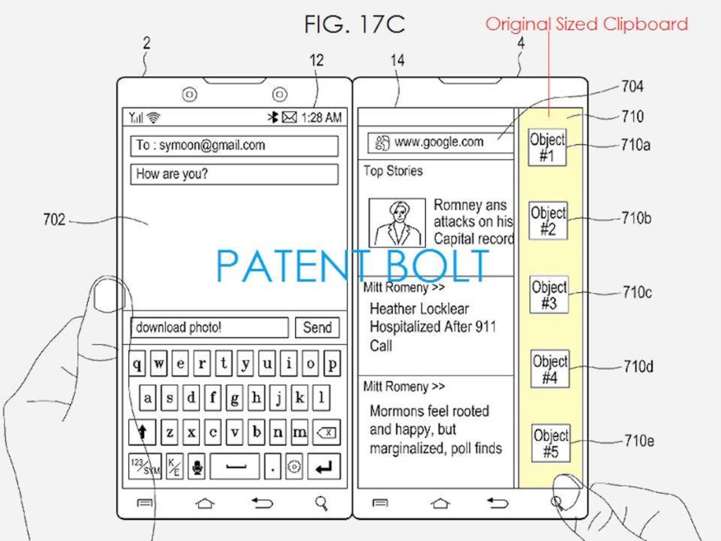 Samsung 新專利揭示推雙屏幕摺機  對抗 Microsoft Surface Duo？