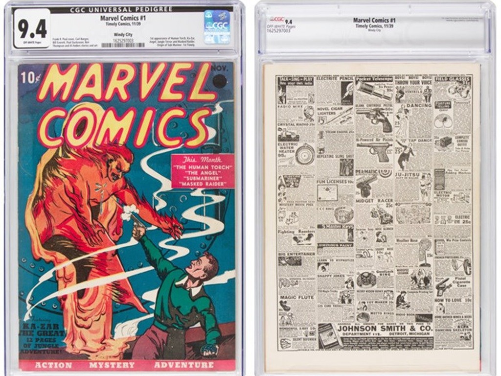 Marvel 史上第一期漫畫拍賣  982 萬港元成交