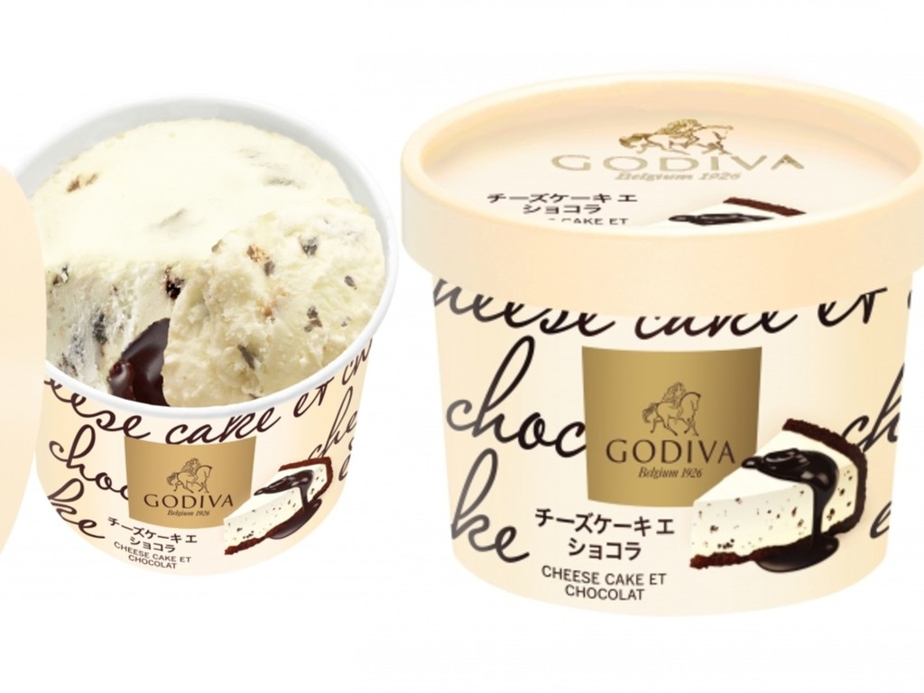 GODIVA 芝士蛋糕味雪糕配朱古力醬  日本便利店限定發售