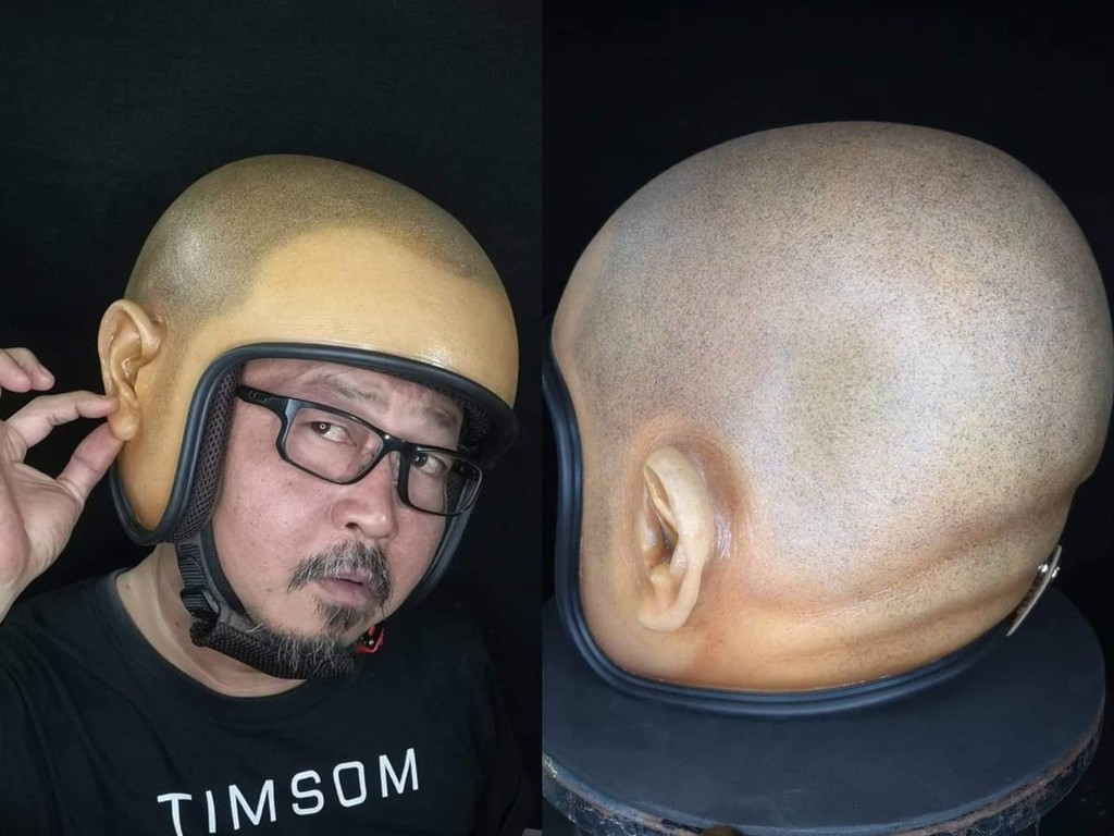 泰國「光頭」頭盔回頭率 100％  設計背後有洋蔥