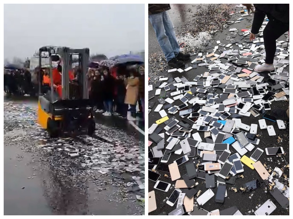 手機回收公司老闆不給遣散費 憤怒員工 3 日輾爆 3 千部 iPhone