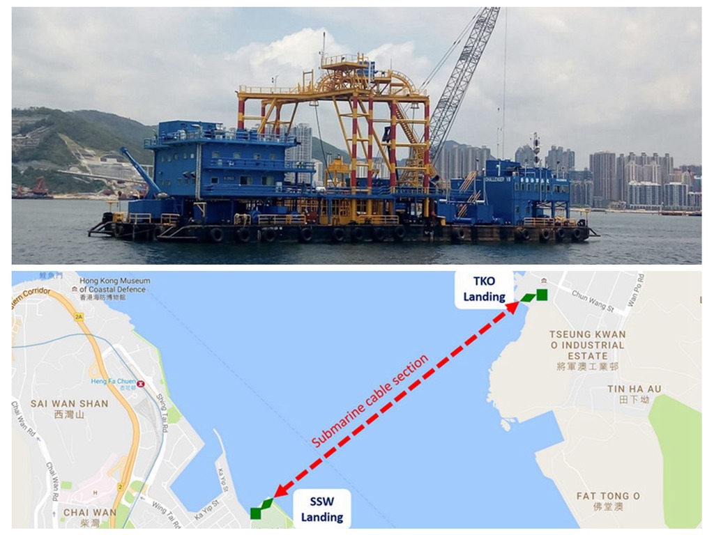 香港電訊全球首條超高容量海底電纜 連接將軍澳及柴灣數據中心