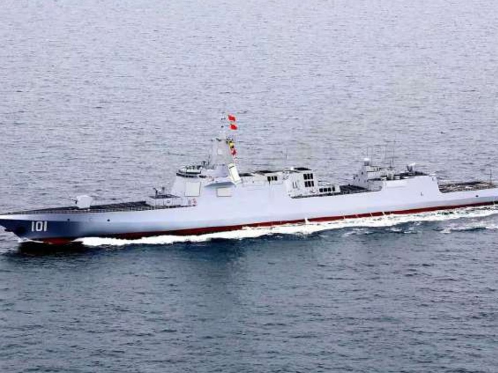 中國海軍首艘萬噸級驅逐艦「南昌艦」入列  