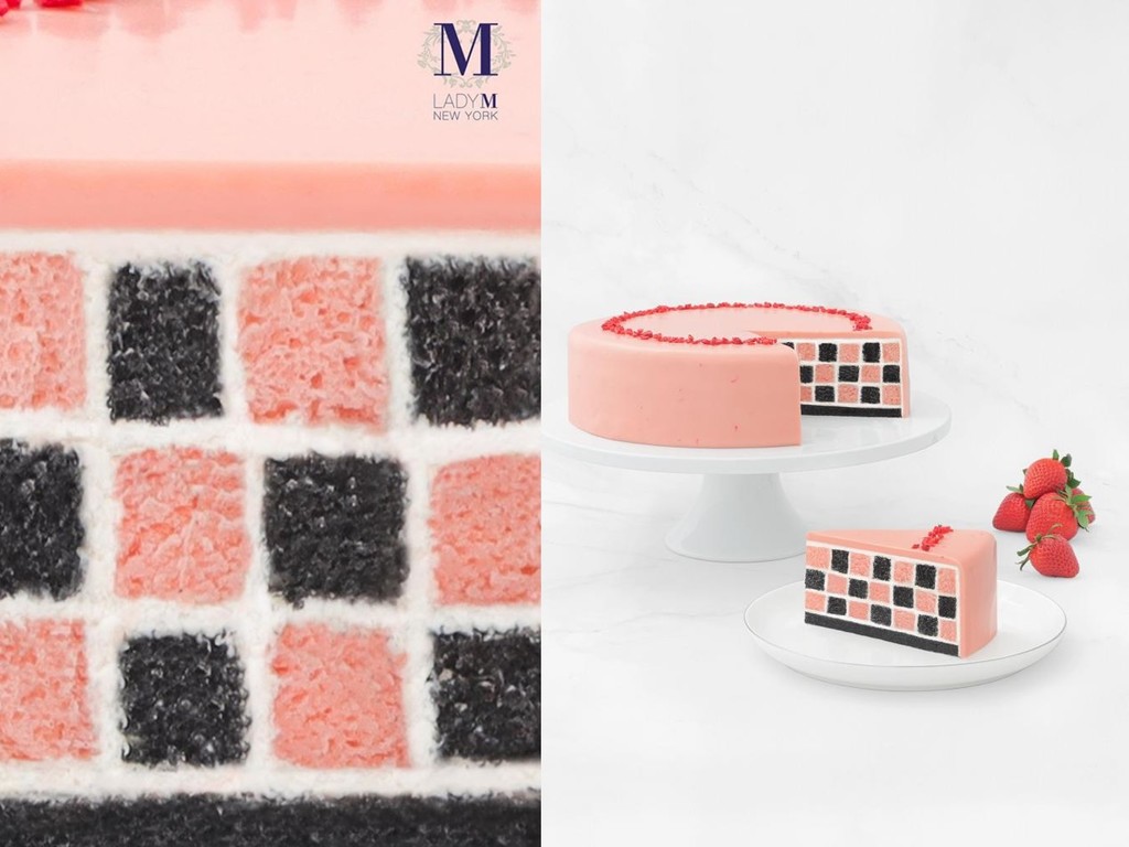 Lady M 全球首次亮相「士多啤梨棋盤蛋糕」 成香港限定口味