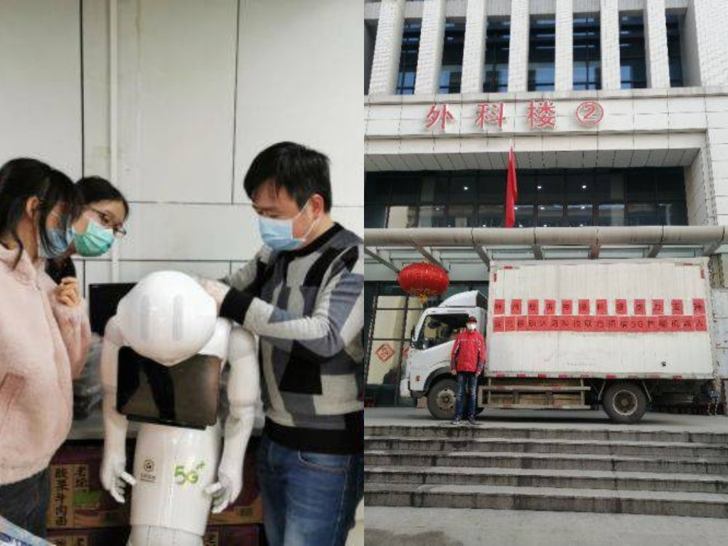 【武漢肺炎】中國移動 5G 雲端智能機械人  送達兩醫院分擔醫護工作量