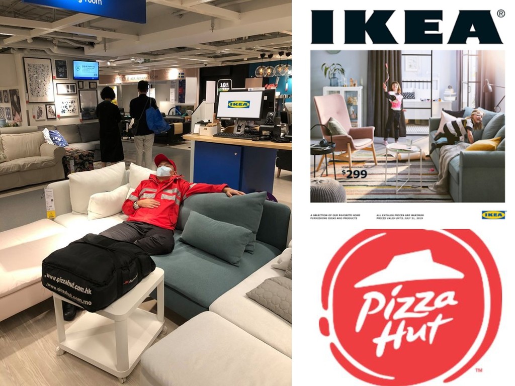 Pizza Hut 用錯帳戶發文？外賣員躺 IKEA 沙發照被指是宣傳