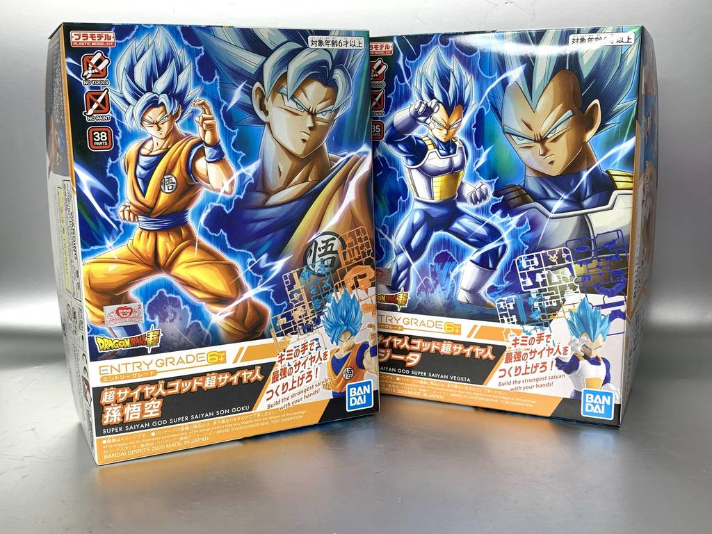 EG龍珠模型人偶 超藍悟空‧比達【素組】