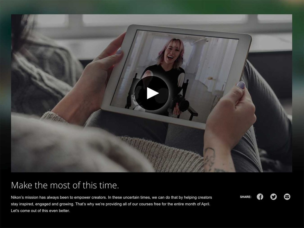【新冠肺炎】Nikon School Online 免費公開四月課程