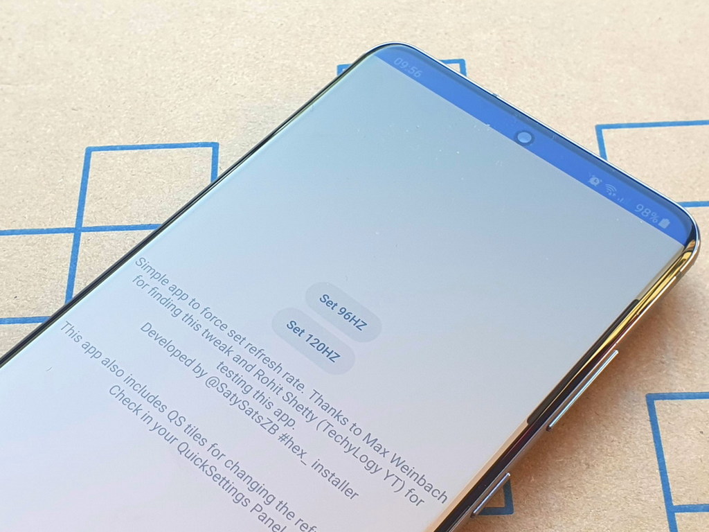 Samsung Galaxy S20 系列開啟 96Hz 屏幕更新率密技
