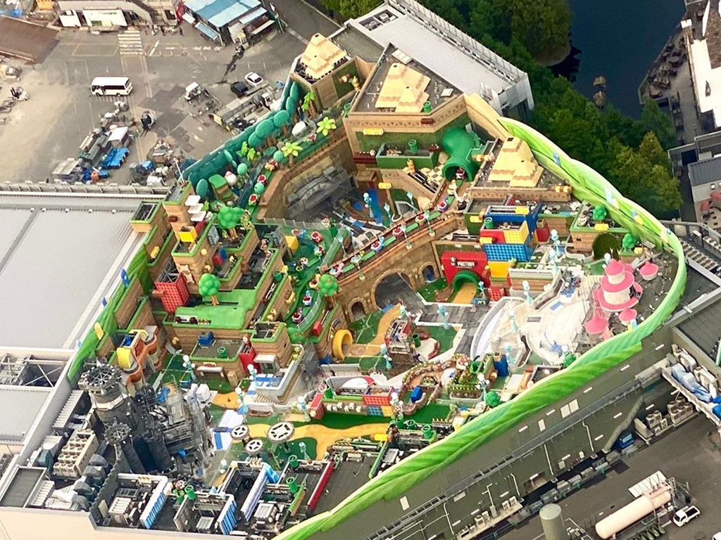 航拍日本環球影城「超級任天堂世界」 網民預計快將完工
