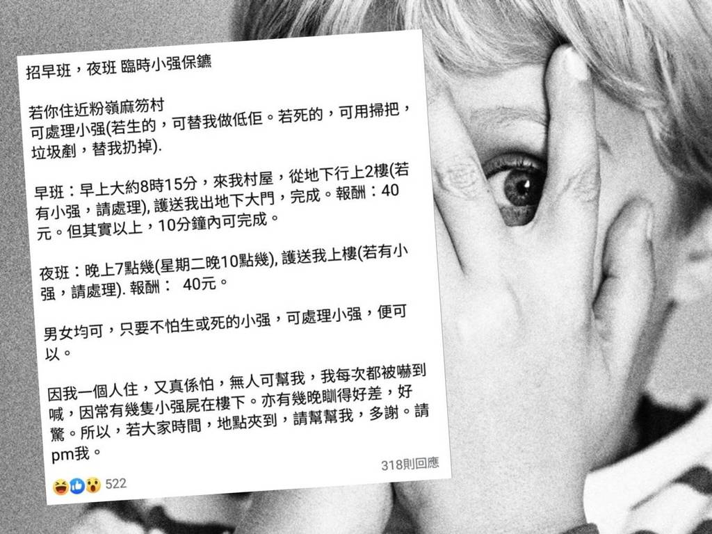 網上熱傳「絕世奇工」？保鑣開工 10 分鐘專責「做低小強」