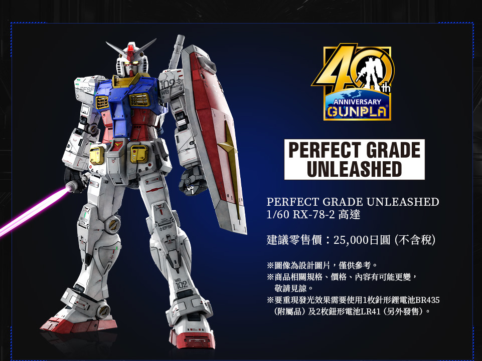 PG UNLEASHED 1比60 RX-78-2高達 官方規格竟然沒有「那個」