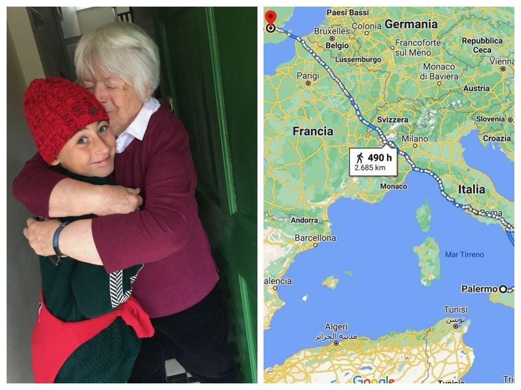 【航班停飛】意大利 11 歲童徒步 93 天到英國探祖母