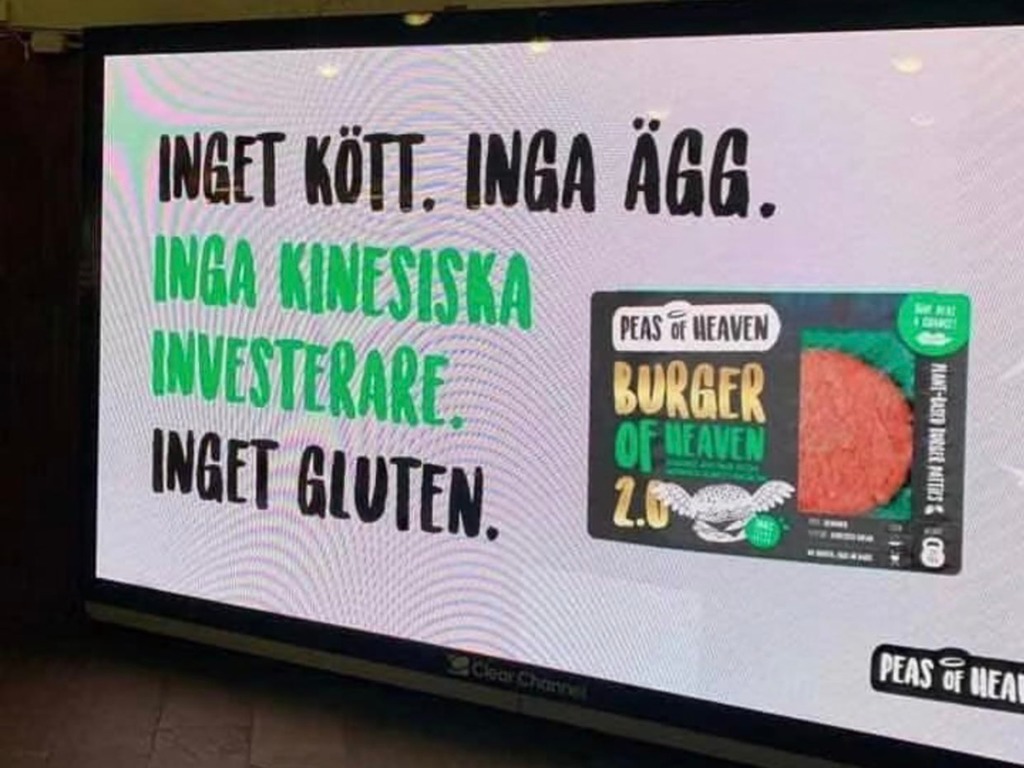 瑞典素食品牌廣告歧視中國人？ 被瘋狂投訴終下架收場