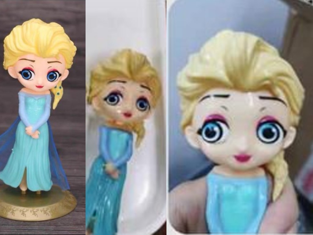 【理想與現實】淘寶買 Elsa 蛋糕裝飾  公仔樣貌崩壞客服神回應？