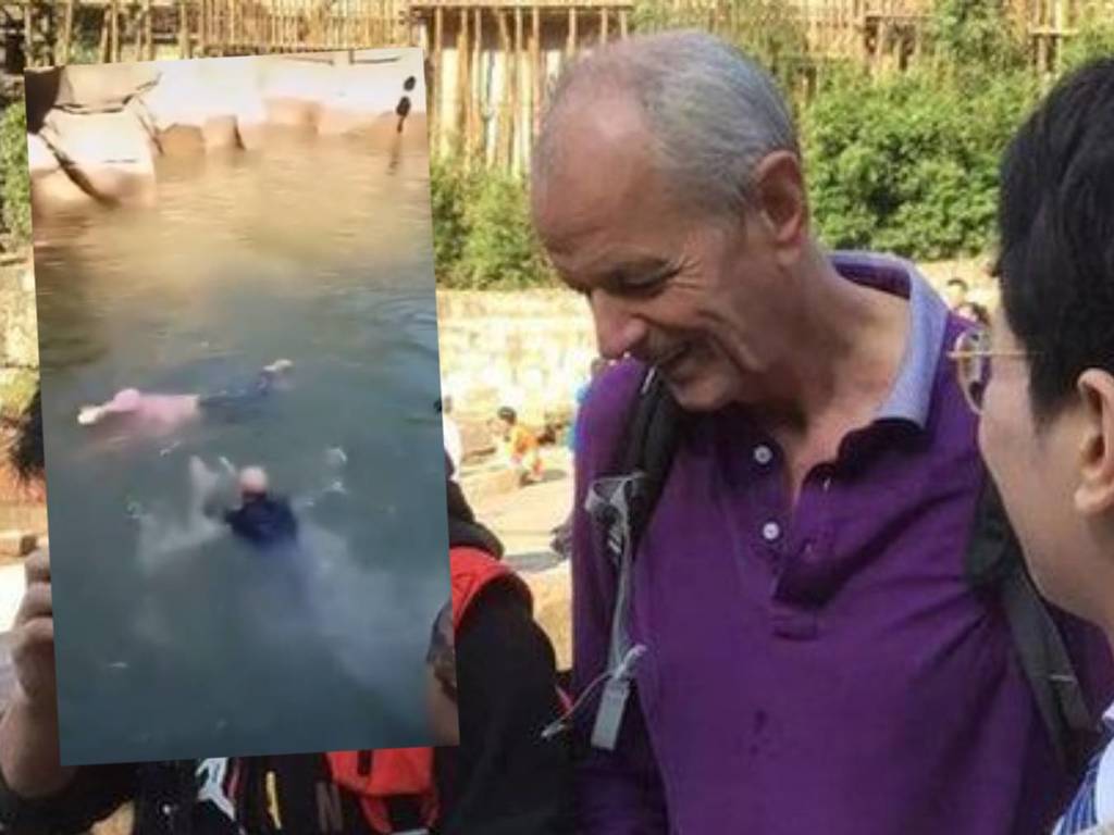内地女遊客失足落水無人救！61 歲英駐重慶領事救人獲讚「英雄」