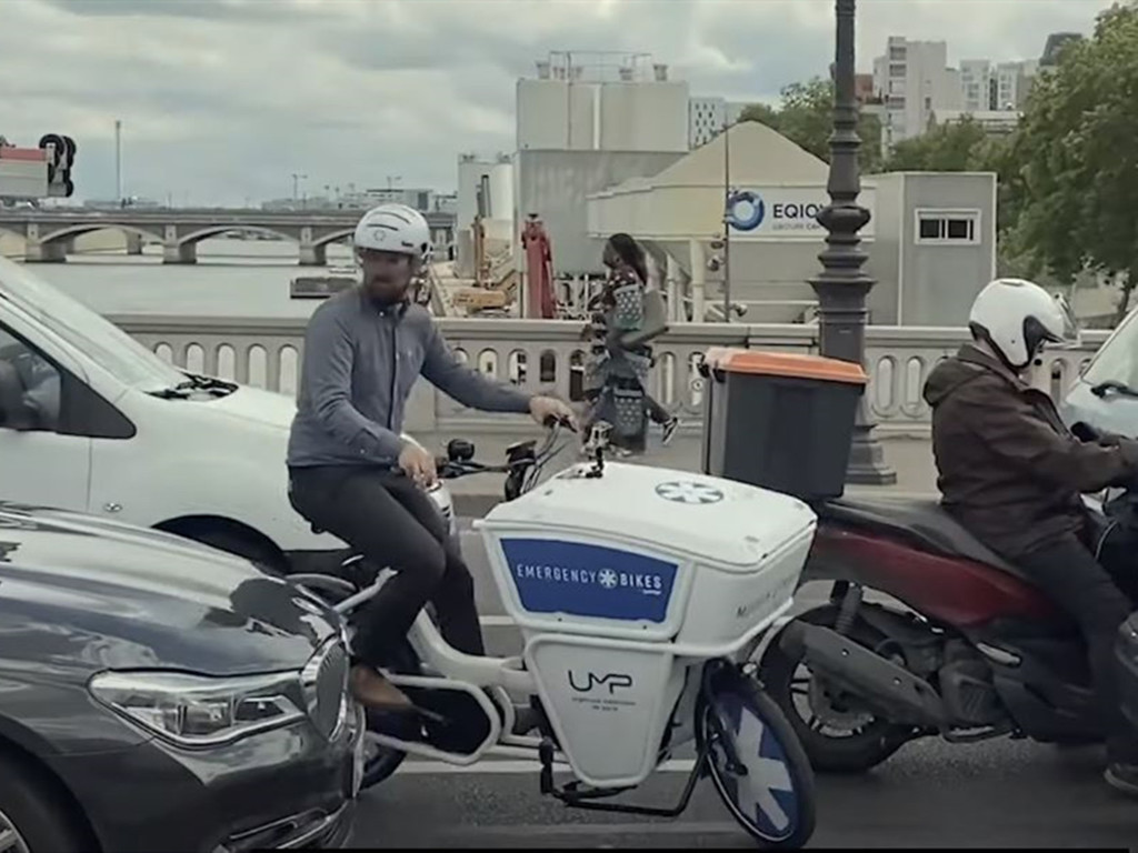 【e＋車路事】法國推醫療專用電動單車 塞車時仍可馳騁救命