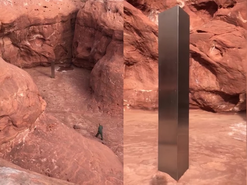 美國猶他州沙漠神秘金屬巨柱「被消失」？