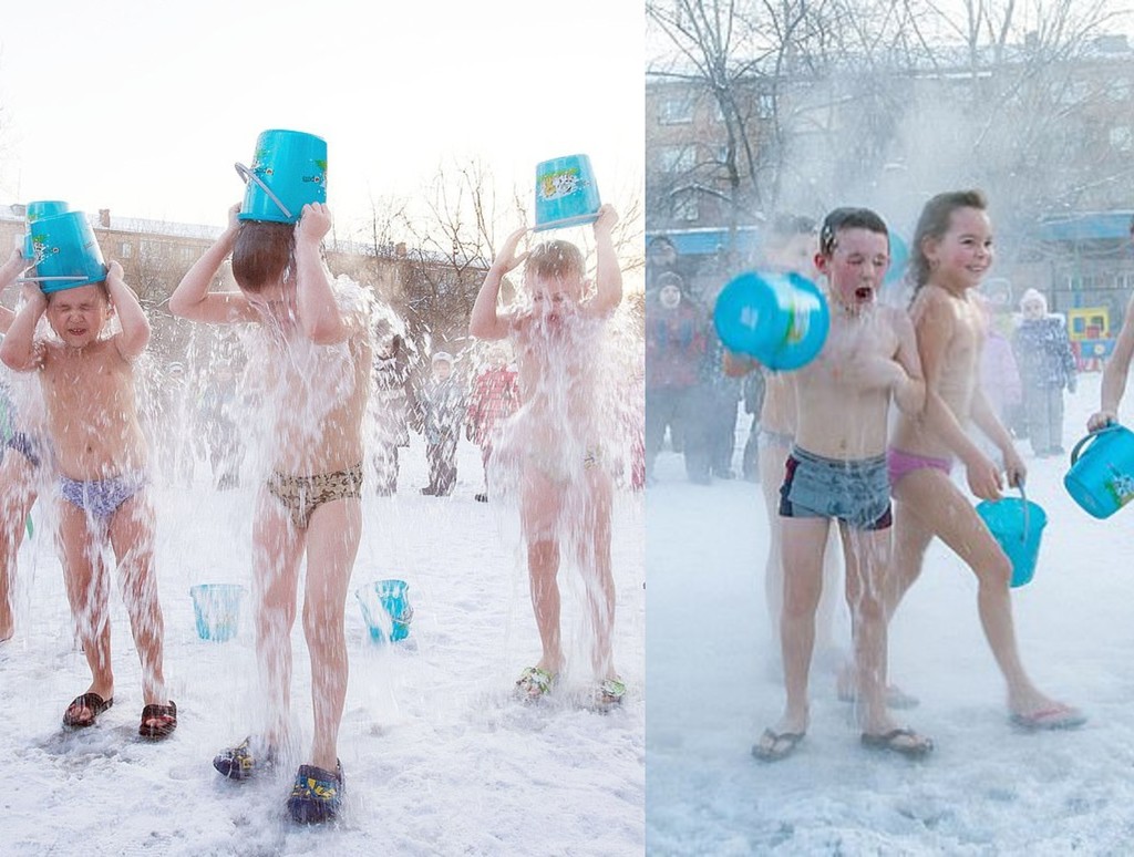 西伯利亞幼園生 -25度只穿內褲淋冰水  醫生認證助強身健體？