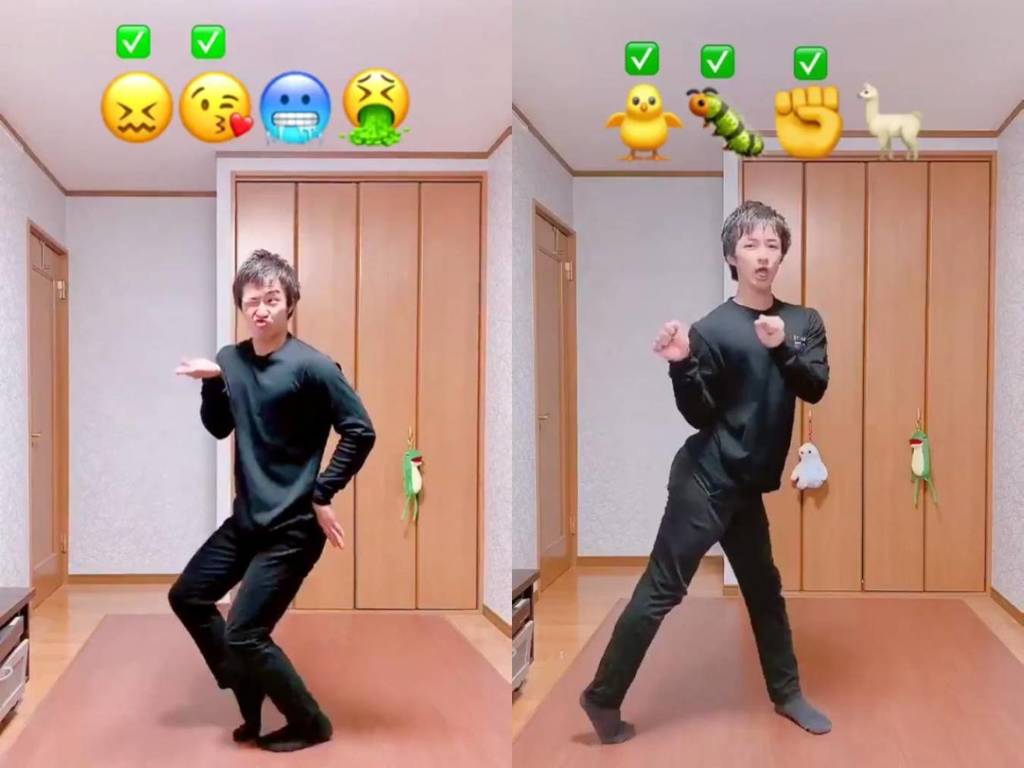 日男用魔性舞蹈神還原 Emoji！舞姿騎呢極速爆紅