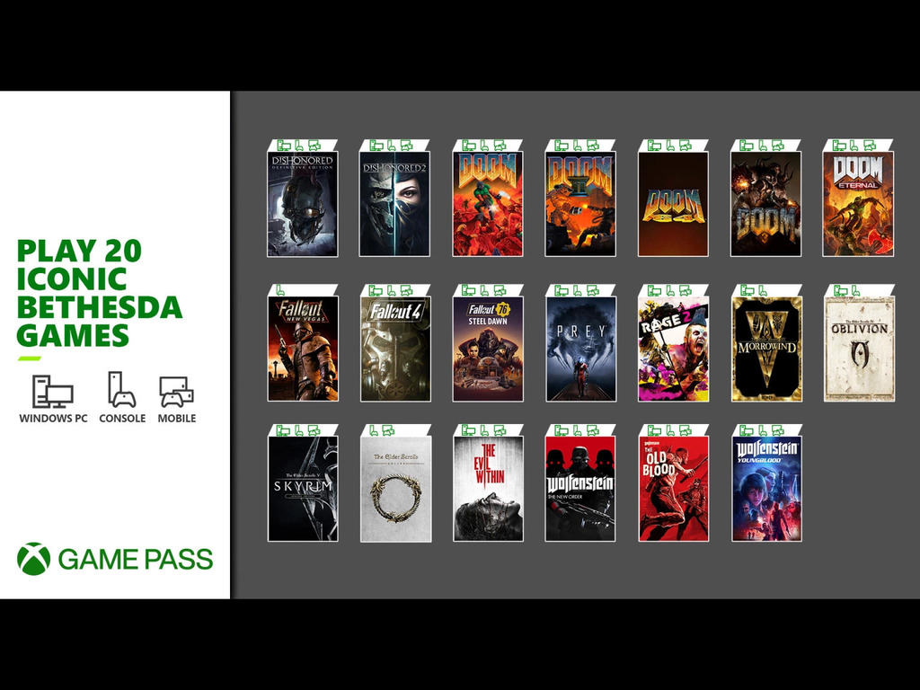 【遊戲熱話】Bethesda 20款作品加入Xbox Game Pass