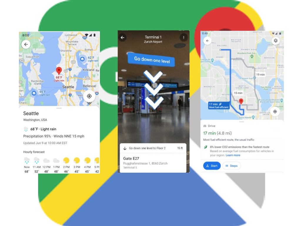 Google Maps 新增即時天氣＋空氣污染資訊  室內 AR 實景導航功能同步登場