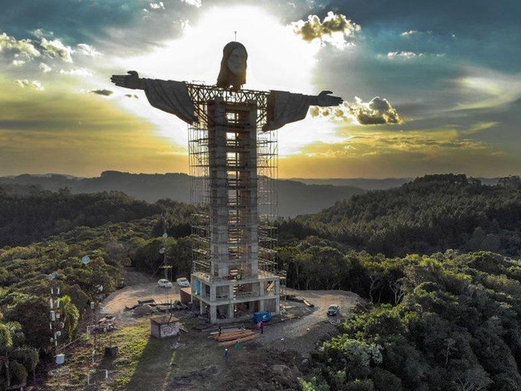 巴西南部新建大型耶穌像  高度將超越里約救世基督